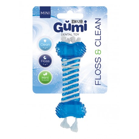 BRINQ. OSSO ZEUS GUMI DENTAL FLOSS, MINI
