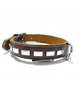 COLEIRA COURO ESTRELA CAST. 30/63