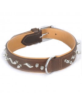 COLEIRA COURO AÇOREANO CAST. 35/70