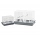 GAIOLA FOP RETANGULAR BRANCA SET COVA 1+COVA 2