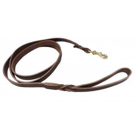 TRELA COURO MEI-GO EXIBIÇÃO HUNTER C/PEGA CASTANHA - 19/200CM