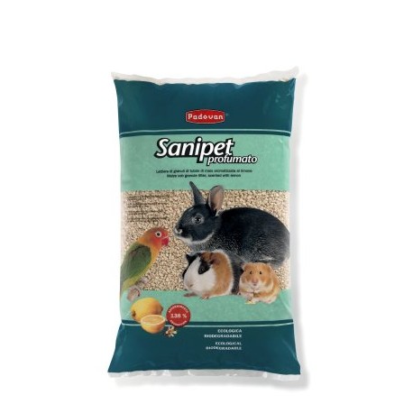 SANIPET PROFUMATO | LITTER GRANULADO DE ESPIGA DE MILHO C/AROMA A LIMÃO - 4L