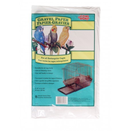 PAPEL DE AREIA P/GAIOLAS - 24 X 40 CM