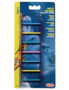 ESCADA DE PLÁSTICO MULTICOLORIDA | BRINQUEDOS LIVING WORLD - 7 DEGRAUS
