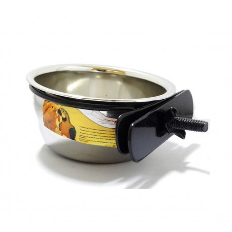 COMEDOURO EM AÇO INOXIDÁVEL P/PÁSSAROS | ACESSÓRIOS MEI-GO - 0,15L