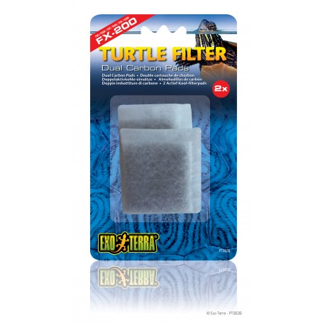 TURTLE FILTER DUAL CARBON PADS EXOTERRA | MASSA FILTRANTE - CARVÃO P/PT3630 / 2UN