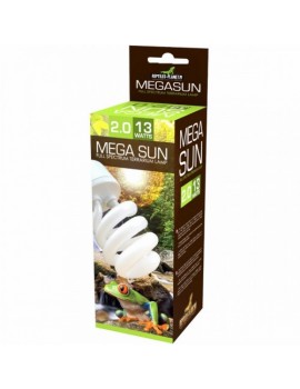 MEGA SUN 2.0 - 13W REPTILES PLANET | LÂMPADA DE CASQUILHO - BAIXA RADIAÇÃO UVB