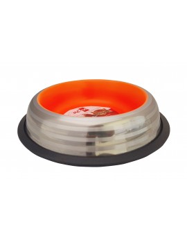 COMEDOURO ANTI-DERRAPANTE FLUORESCENTE LARANJA - 0.70L