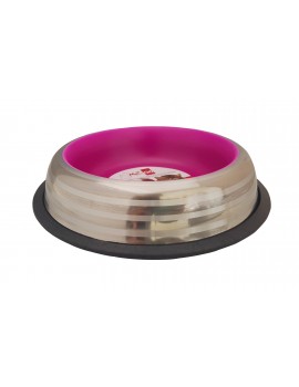 COMEDOURO ANTI-DERRAPANTE FLUORESCENTE ROSA - 1.80L