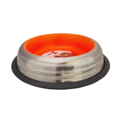 COMEDOURO ANTI-DERRAPANTE FLUORESCENTE LARANJA - 1.80L