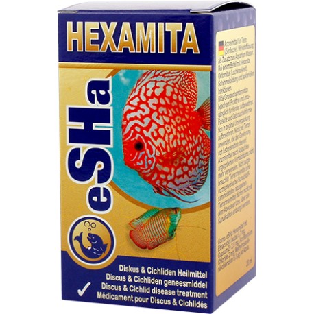 eSHa HEXAMITA | TRATAMENTO DE ÁGUA CONTRA DOENÇAS DE DISCUS - 20ML