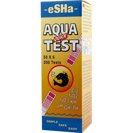 eSHa AQUA - QUICK - TEST | 50 TIRAS DE TESTE PARA A QUALIDADE DA ÁGUA