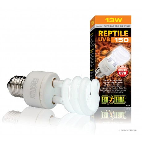 REPTILE UVB150 COMPACT 10.0 13W | LÂMPADA PARA TERRÁRIO DO DESERTO EXO TERRA