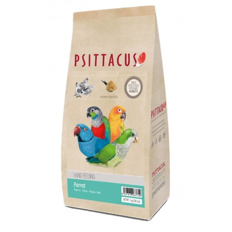 PARROT HAND FEEDING PSITTACUS | PAPA FÓRMULA PARA PAPAGAIOS - 1KG