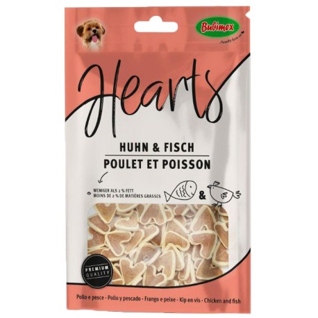 HEARTS BUBIMEX | CORAÇÕES DE FRANGO E PEIXE - 100G