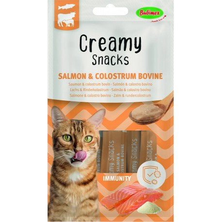 CREAMY BUBIMEX | SNACK CREMOSO COM SALMÃO & COLOSTRO BOVINO - 60G (4x15G)