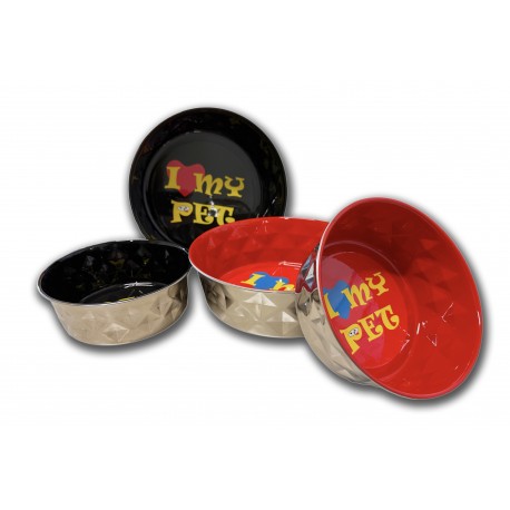COMEDOURO MY PET | EM INOX ANTI-DERRAPANTE SUPER RESISTENTE - 1,65L
