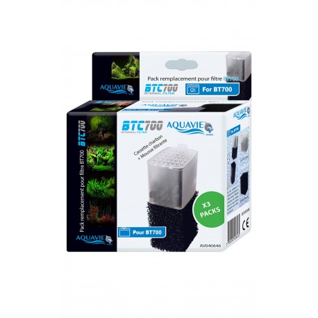 CARTUCHOS AQUAVIE | MASSA FILTRANTE CARVÃO+ESPUMA PARA FILTRO BT700 - 2UN