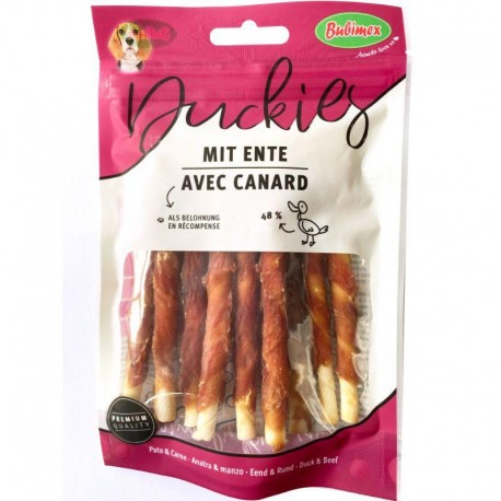 DUCKIES BUBIMEX | ROLINHOS MASTIGÁVEIS DE PATO - 12,5CMxØ7mm / 100G