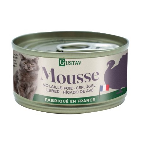 GUSTAV MOUSSE BUBIMEX | DE FÍGADO DE AVES PARA GATO - 85G