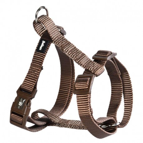PEITORAL BUBIMEX | LISO NYLON CASTANHO - 15MM / 40-65CM