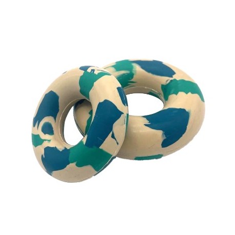 BRINQUEDO DE BORRACHA BUBIMEX | ANEL BAGEL AZUL - 9,5CM