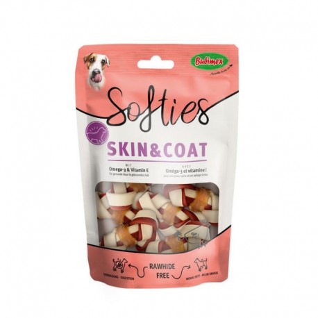 SOFTIES SKIN & COAT BUBIMEX | OSSOS ENROLADOS COM FRANGO - 8UN / 120G