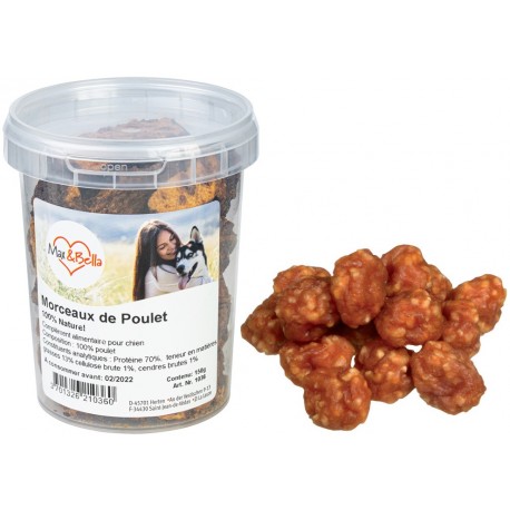 BOCADOS DE CARNE DE FRANGO MAX&BELLA | 150G