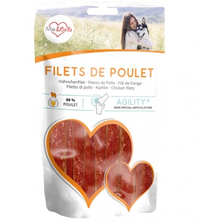 FILTETES DE FRANGO MAX&BELLA | PARA AGILIDADE - 100G