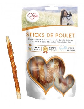 ROLINHO DE COURO MAX&BELLA | COM FRANGO - 12CM / 100G