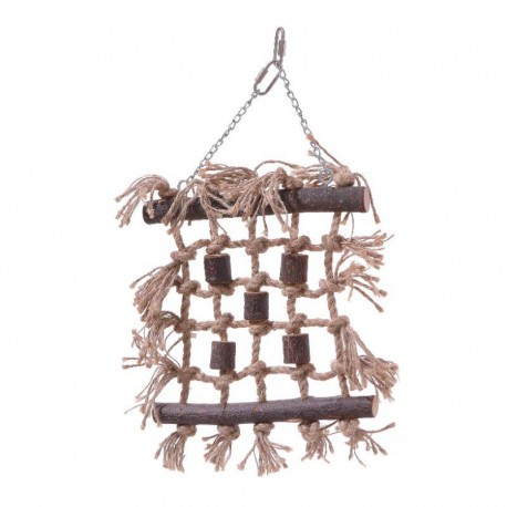 CORDA TREPADORA BUBIMEX | COM REDE DE SISAL E CASCA - 24x24CM