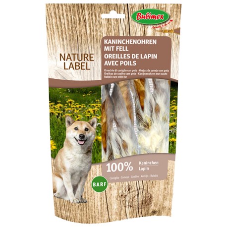 NATURE LABEL BUBIMEX | ORELHAS DE COELHO COM PELO - 1kg