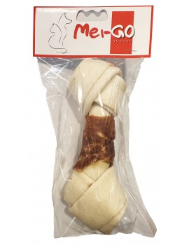 OSSO COURO MEI-GO | MASTIGÁVEIS ENROLADO COM FRANGO - 18CM
