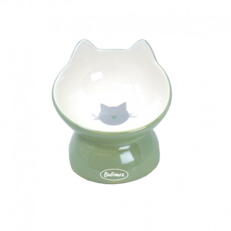 COMEDOURO INCLINADO BUBIMEX | CERÁMICA PARA GATO VERDE
