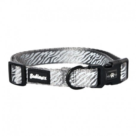 COLEIRA AJUSTÁVEL E REFLECTORA BUBIMEX | CINZA - 15MM x 30/45CM