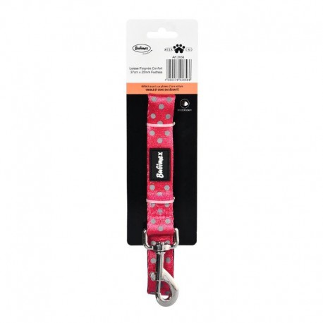 TRELA AJUSTÁVEL E REFLECTORA BUBIMEX | COM PEGA CONFORTÁVEL / ROSA - 25MM x 37CM