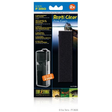 MASSA FILT. ESPONJA FINA 2 UNID. P/REPTI CLEAR F350