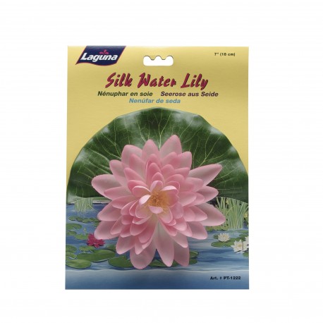 NENUFAR EM SEDA ROSA 26 CM