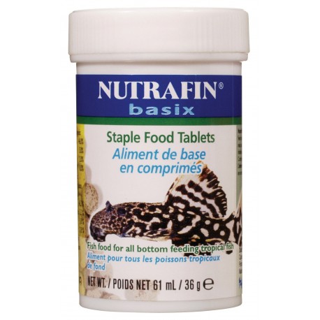 NUTRAFIN BASIX TROPICAL | PASTILHAS ALIMENTO BASE PARA PEIXES TROPICAIS DE FUNDO - 36GR