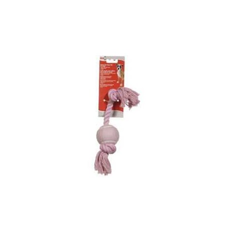 BRINQ. CORDA C/BOLA ROSA P/ CAES  M