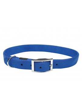 COLEIRA NYLON DUPLA AZUL,25MMX56CM