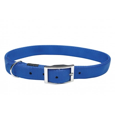 COLEIRA NYLON DUPLA AZUL,25MMX56CM