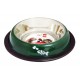 Comedouro Inox em cor verde com estampado