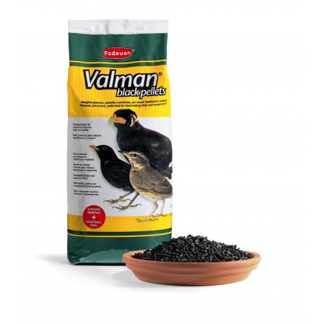 VALMAN BLACK PELLETS | RAÇÃO COMPLETA P/PÁSSAROS INSETÍVOROS & OUTRAS AVES - 1KG