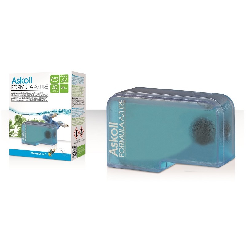 Dosatore Automatico Askoll ROBOFORMULA Per Acquario - Con 2 Cartucce FORMULA AZURE Da 70 Ml, Trattamento Acqua Automatico